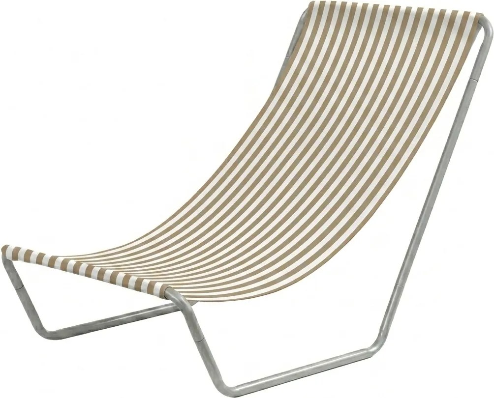 Sezlong pliabil de plaja SAND STRIPES, maro