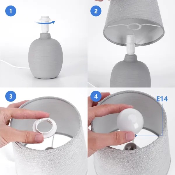 Lampă de masă Aigostar 1xE14/40W/230V