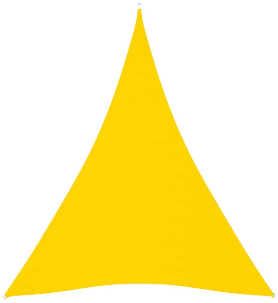 Parasolar, galben, 5x7x7 m, tesatura oxford, triunghiular Galben, 5 x 7 x 7 m
