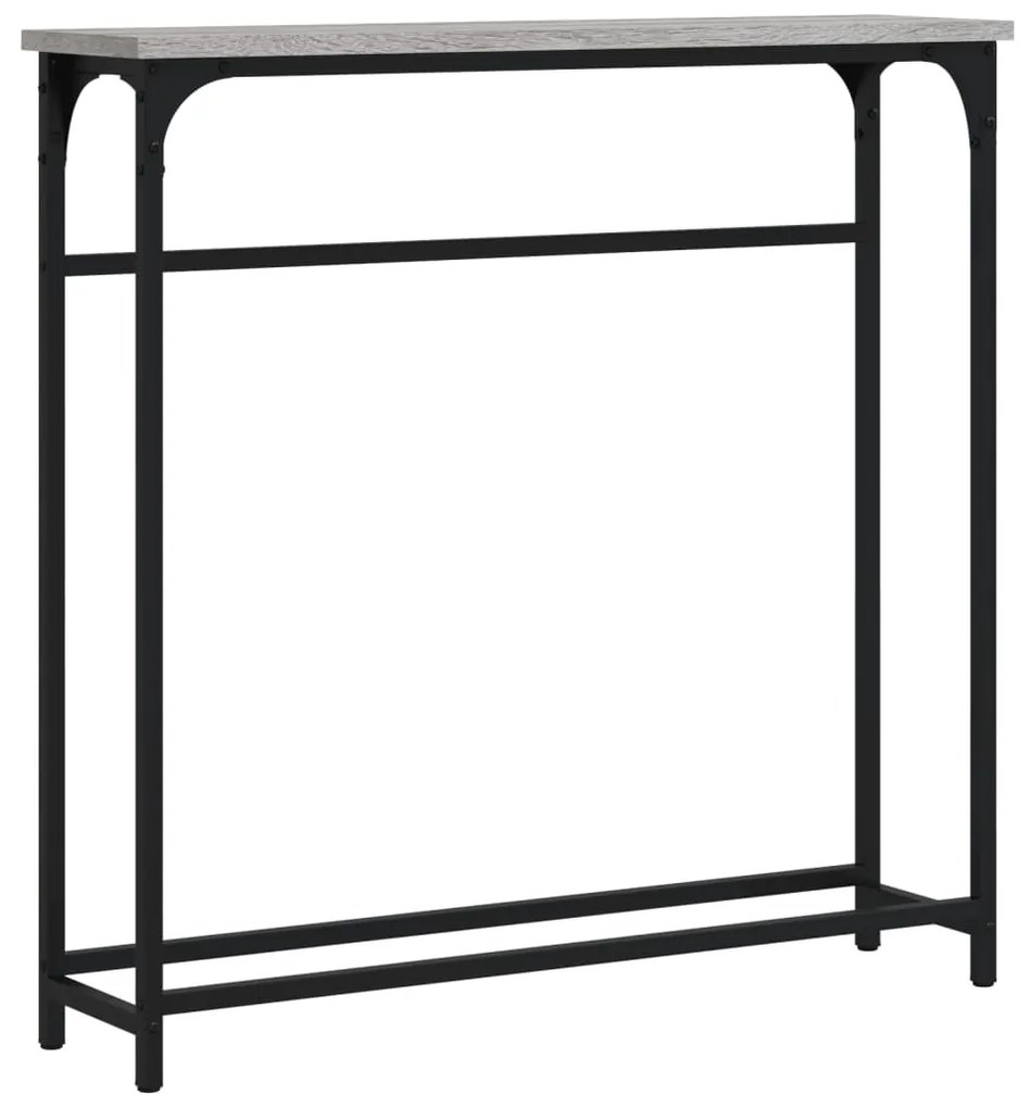 vidaXL Măsuță consolă, gri sonoma, 75x19,5x75 cm, lemn prelucrat
