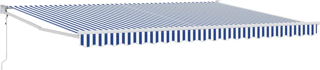 vidaXL Cort electric retractabil Albastru și Alb 4 x 2 m