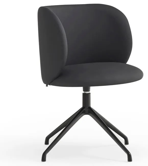 Scaun de sufragerie negru tapițat Mogi – Teulat