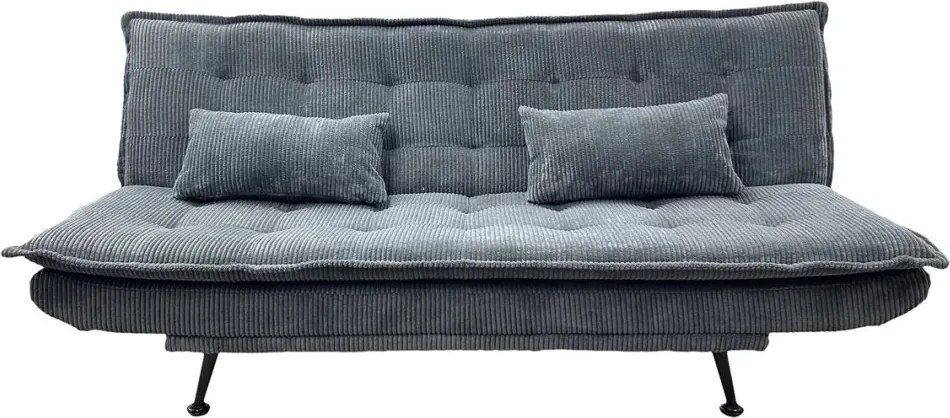 Canapea extensibila, Catifea Raiata Gri JAZZ 195cm