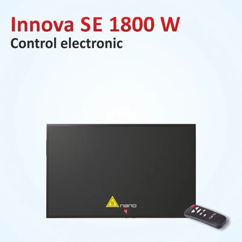 RESIGILAT Plasma Termica de incalzire Puternice - Panou radiant infrarosu sticla Economice - INNOVA Haustek SE 1800W Sanatoase - Electronic - Negru