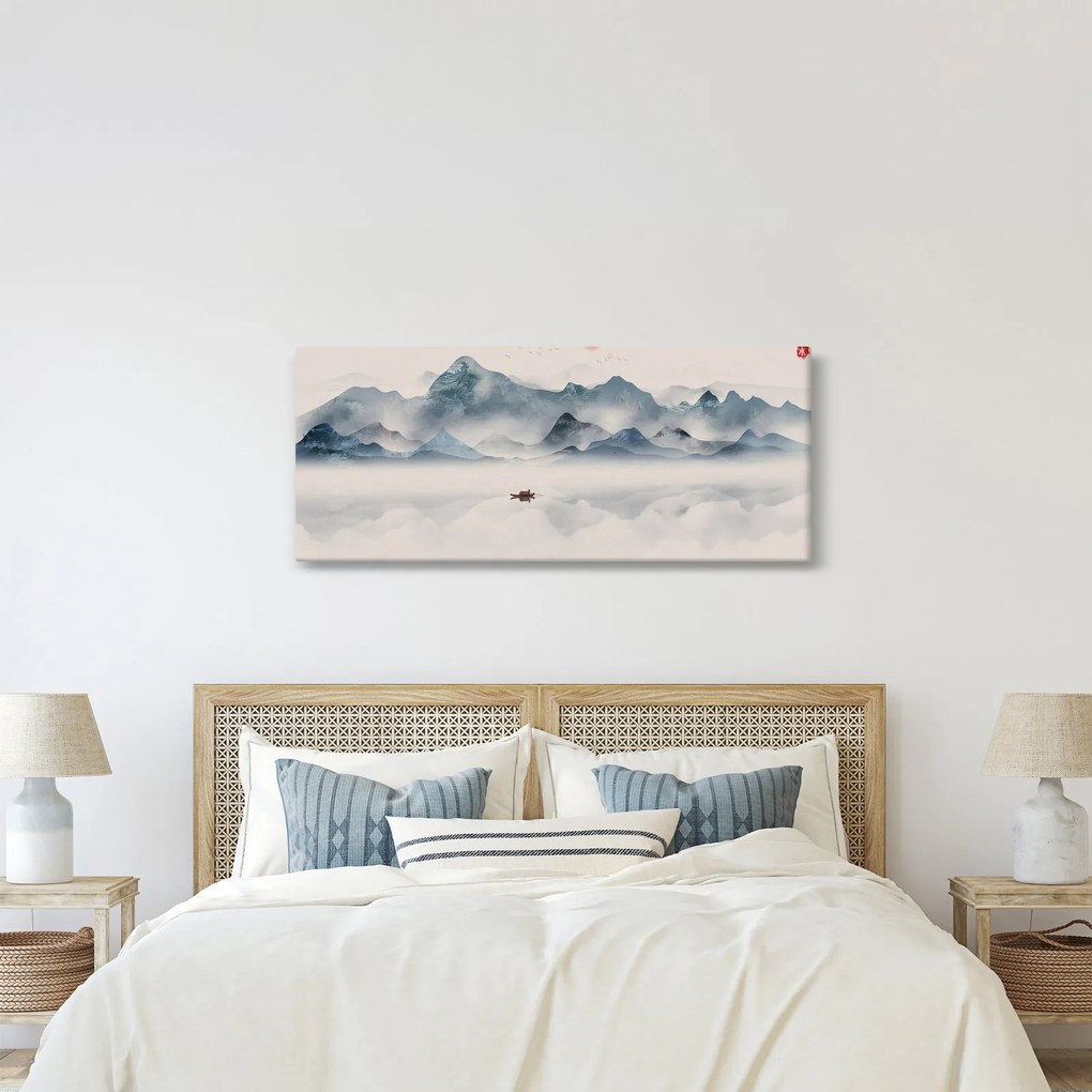 Tablou - Valea munților albaștri (120x50 cm)
