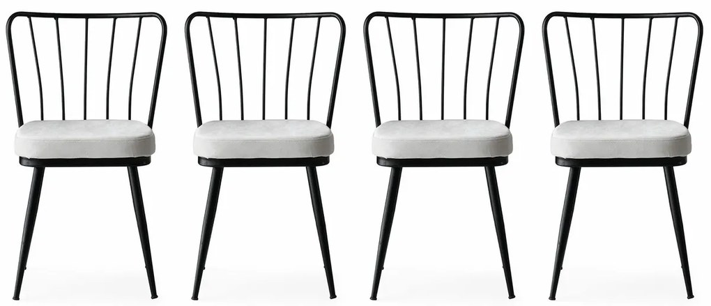 Set de scaune de sufragerie Yildiz White, 4 buc., 4 buc