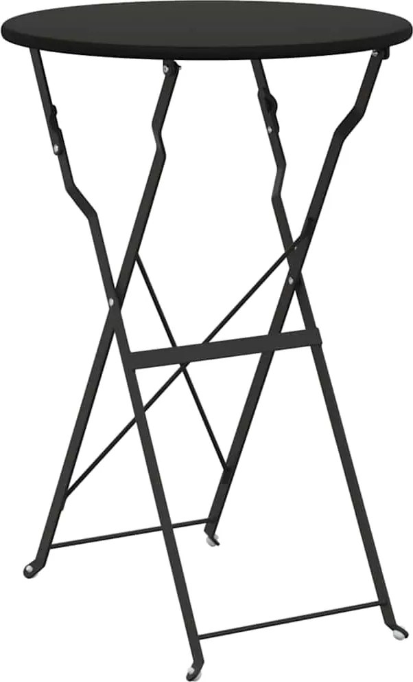 vidaXL Masă de bistro Antracit Ø 50 x 71 cm Oțel acoperit cu pulbere