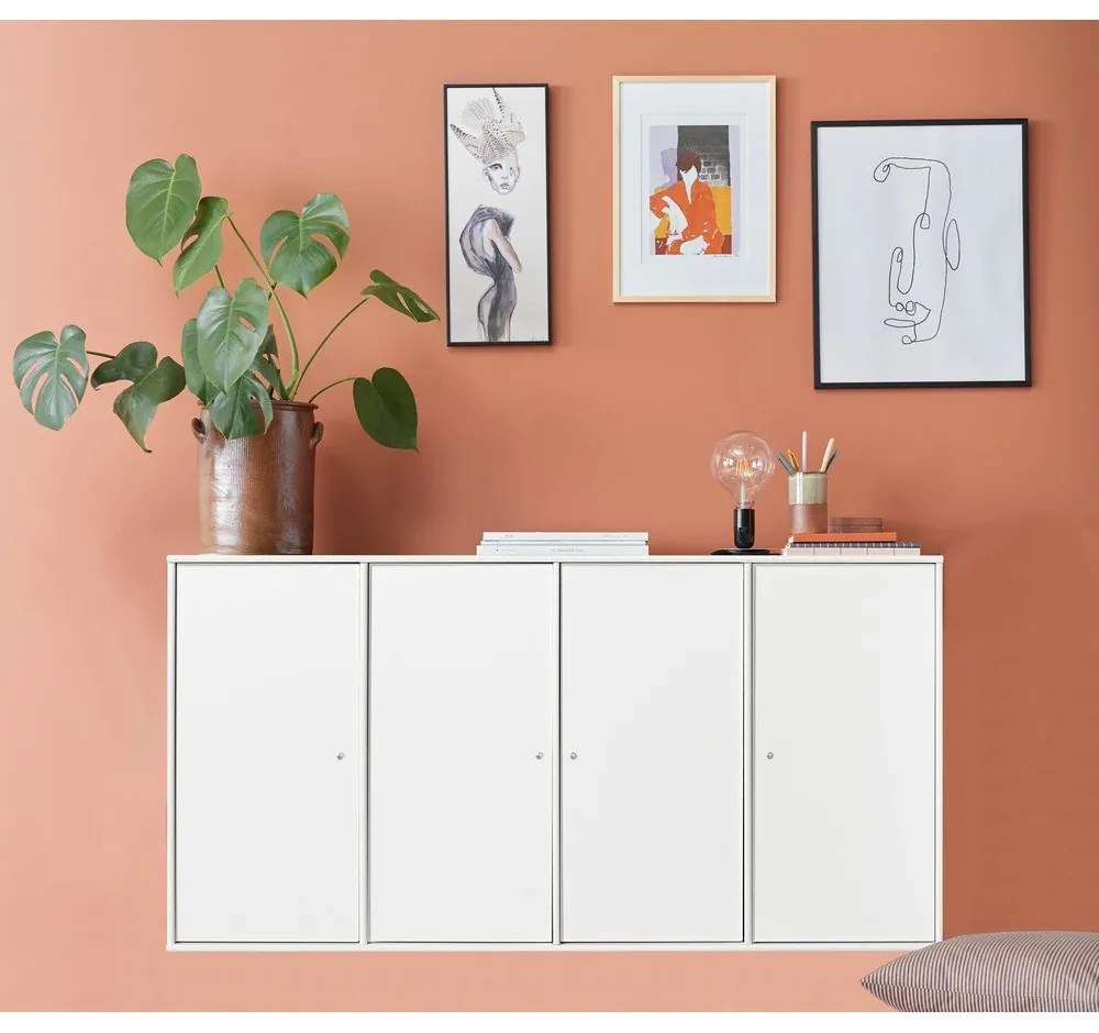 Comodă de perete albă Hammel Mistral Kubus, 136 x 69 cm