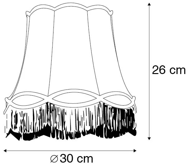 Abajur din stofă auriu 30 cm - Granny
