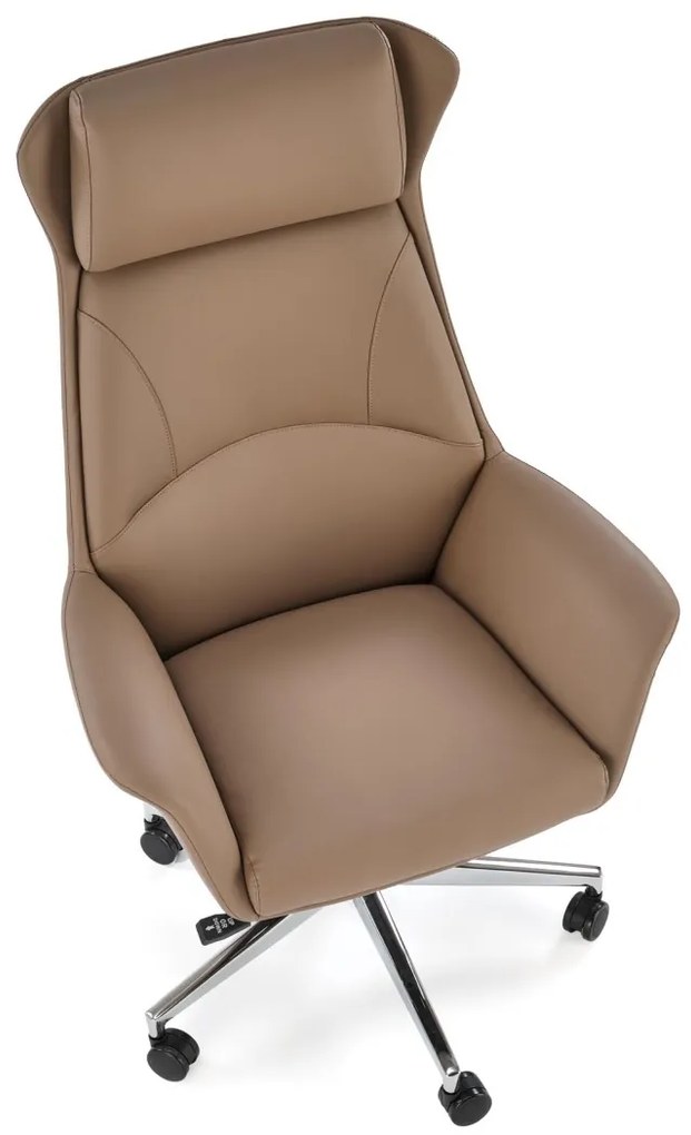 Scaun de birou Ederson piele ecologica cappuccino H131 cm