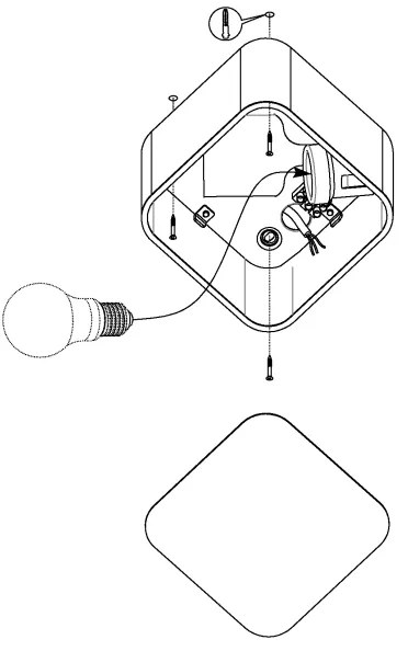 Eglo 99281 - Plafonieră GRIMASOLA 1xE27/28W/230V