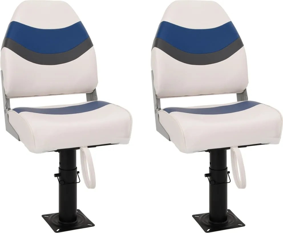 vidaXL Set cu scaun pentru barcă, pliabil, 4 piese, spătar înalt