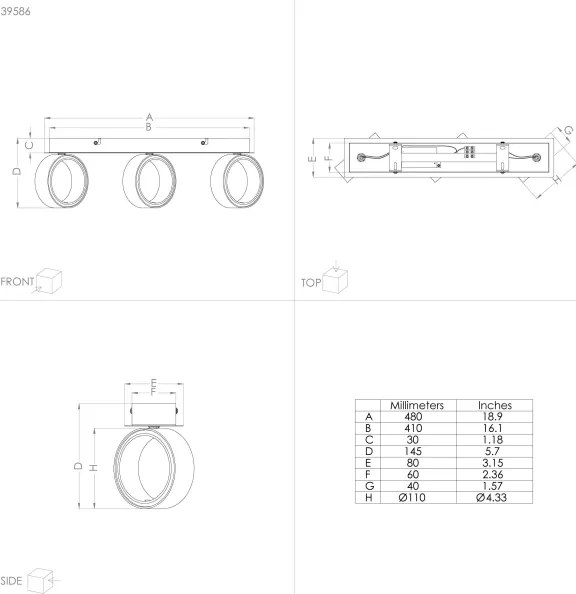 Spot LED Eglo 39586 ALBARIZA 3xLED/4,6W/230V 3000K
