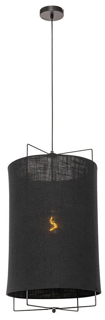 Lampă pendant de design neagră - Rich