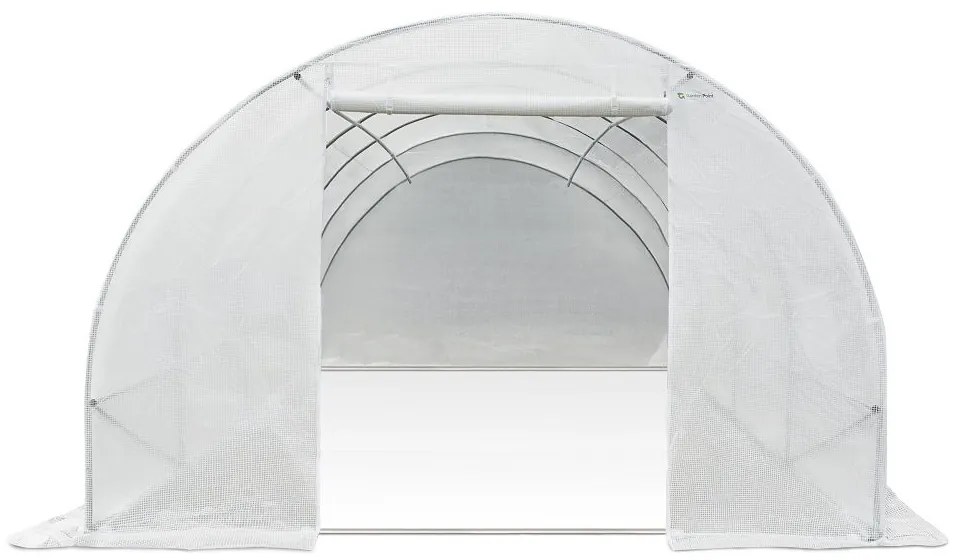 Solar pentru legume cu cadru metalic 3x8m Garden Point alb