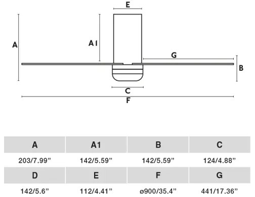 Ventilator de tavan FARO 33833WT MINI PUNT TUB S maro/alb d. 90 cm WT + telecomandă