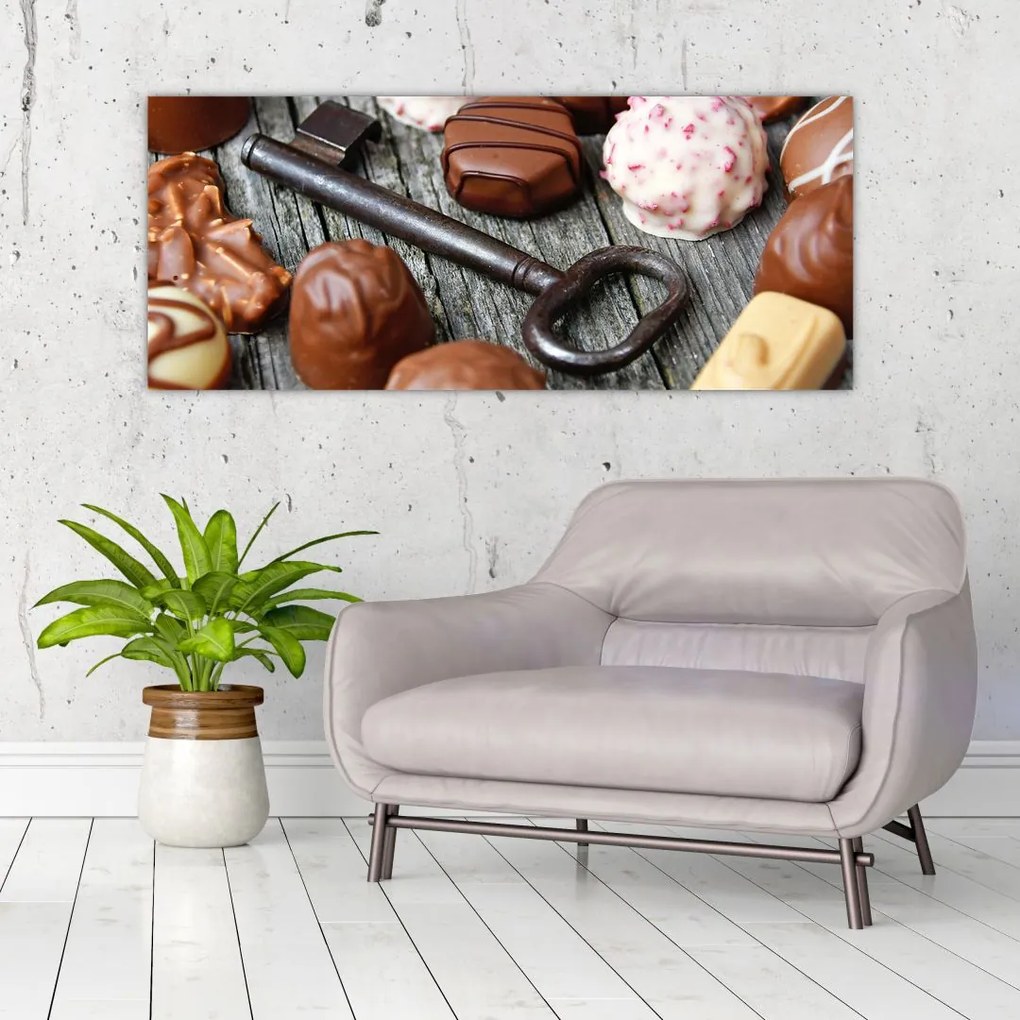 Tablou cu ciocolată și chei (120x50 cm), în 40 de alte dimensiuni noi