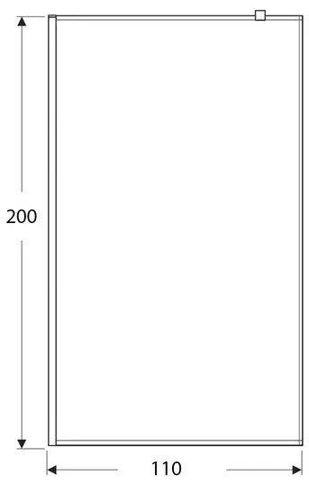 Paravan de dus tip Walk-in crom Rune Borr 110x200 cm