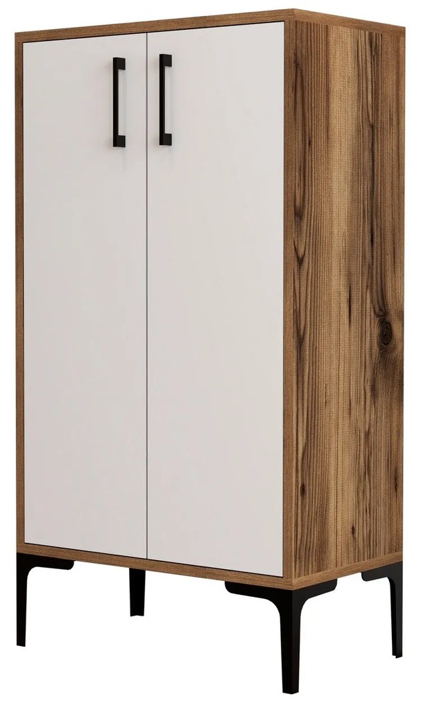 Comodă pentru pantofi Prag - Walnut, White