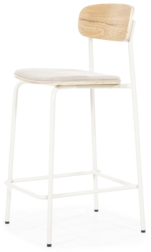 Scaun de bar Skoladin lemn de frasin bej 95 cm