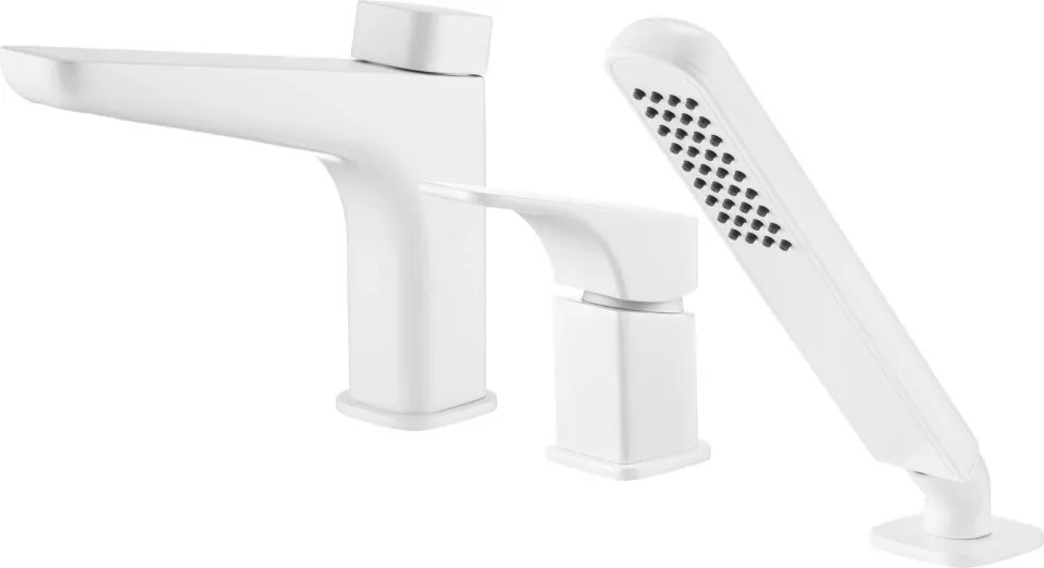 HIACYNT Baterie pentru cadă, 3-orificii Finisaj: Alb BQH_A13M