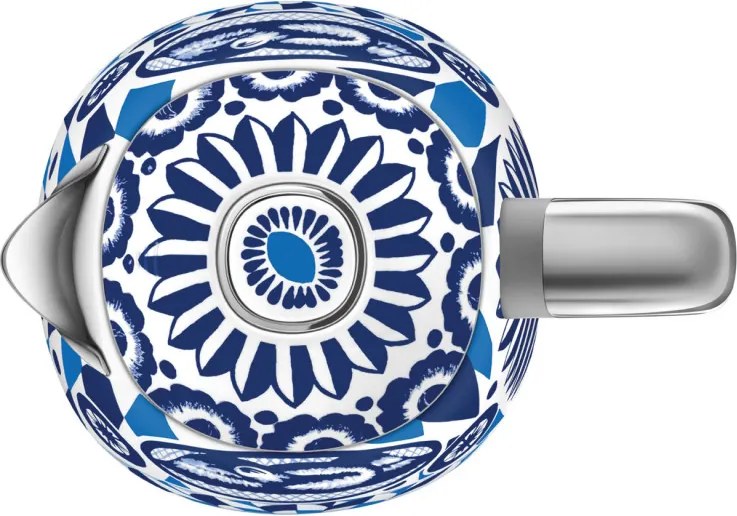 Cana electrica SMEG Dolce & Gabbana KLF03DGBEU, 2400 W, 1,7 l, Baza rotativa la 360°, Finisaj lucios, Albastru mediteranean