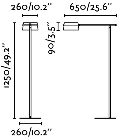 Lampadar LED dimabil tactil FARO 29569 LOOP LED/6W/230V