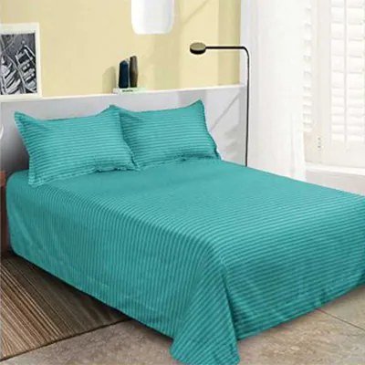 Lenjerie de pat 2 persoane, bumbac Damasc, 6 piese, uni, SSD18