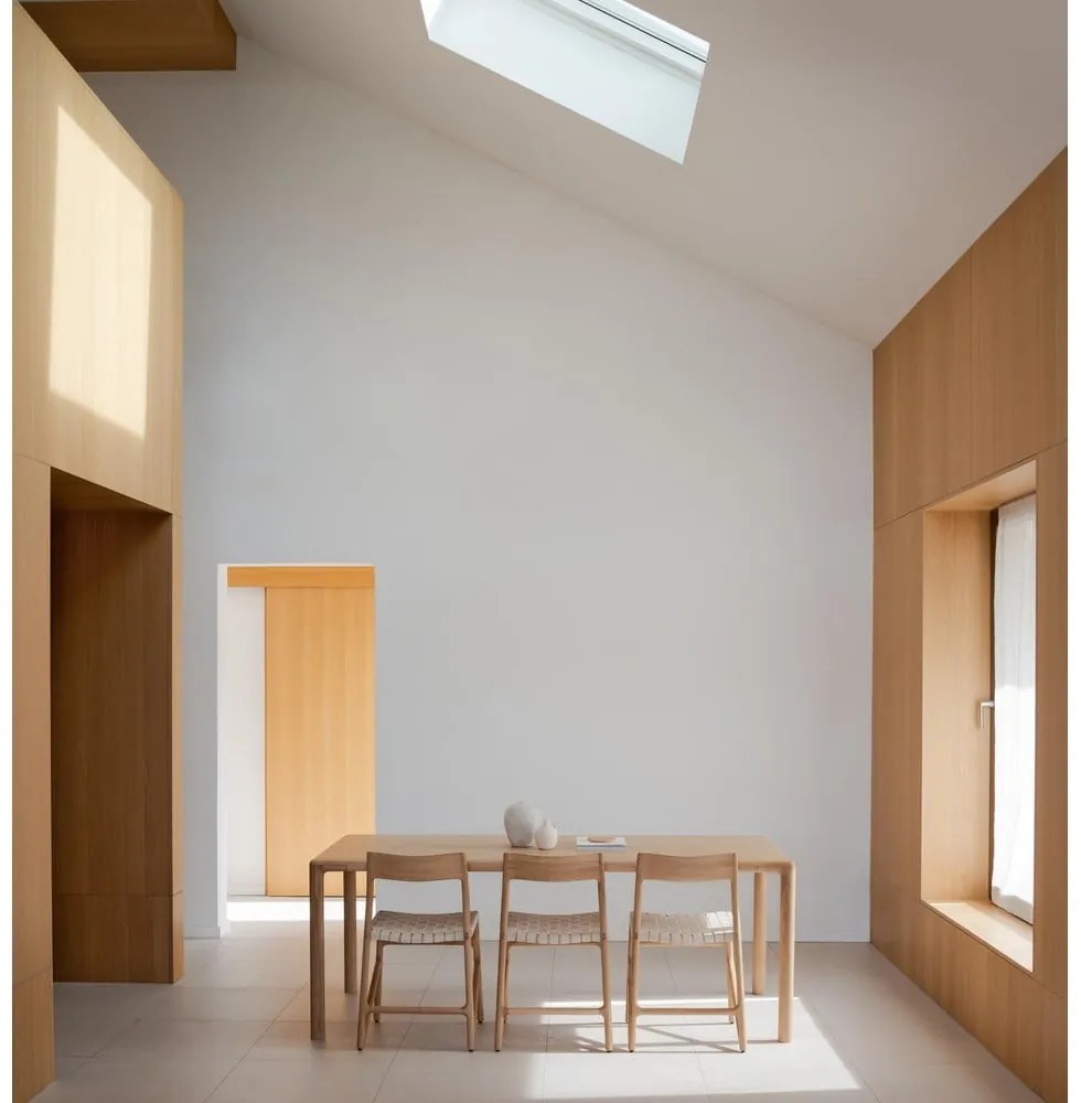 Masă de dining din lemn de stejar 90x200 cm Derven – Gazzda