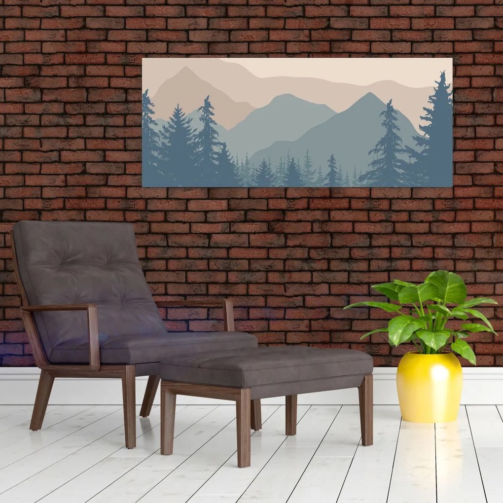 Tablou - Munții Turcoaz N⁰2 (120x50 cm)