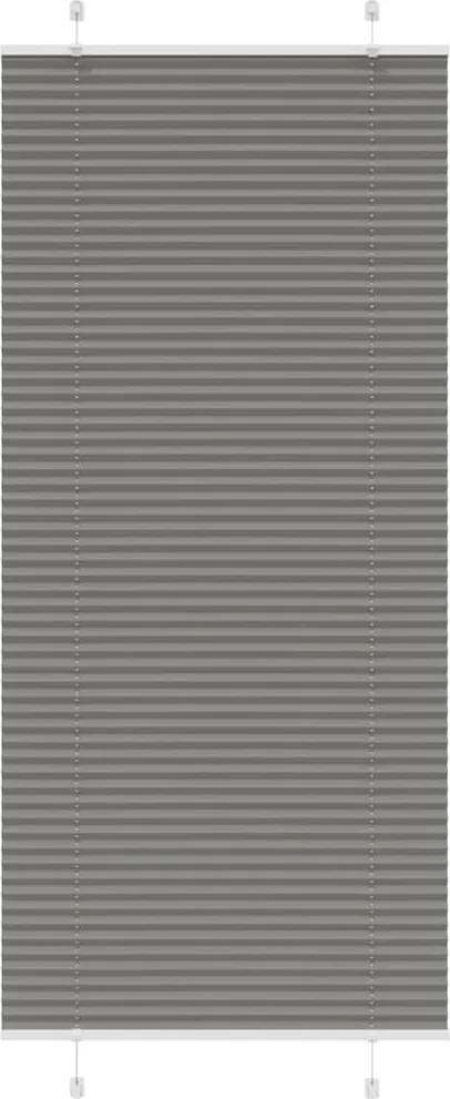 vidaXL Jaluzea plisată Antracit 85x200 cm Lățime țesătură 84,4 cm