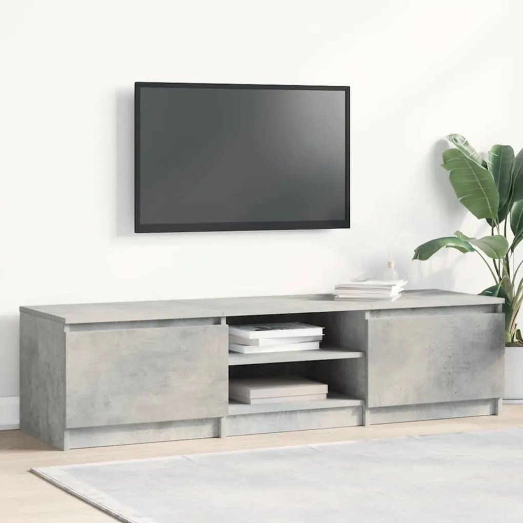 vidaXL Dulap TV, gri beton, 140x40x35,5 cm, lemn prelucrat