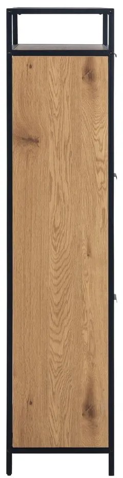 Pantofar în culoare naturală cu deschidere înclinată cu aspect de lemn de stejar Seaford – Actona