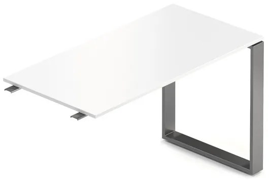 Element de acțiune Creator 120 x 60 cm, bază grafit, 1 picior, alb