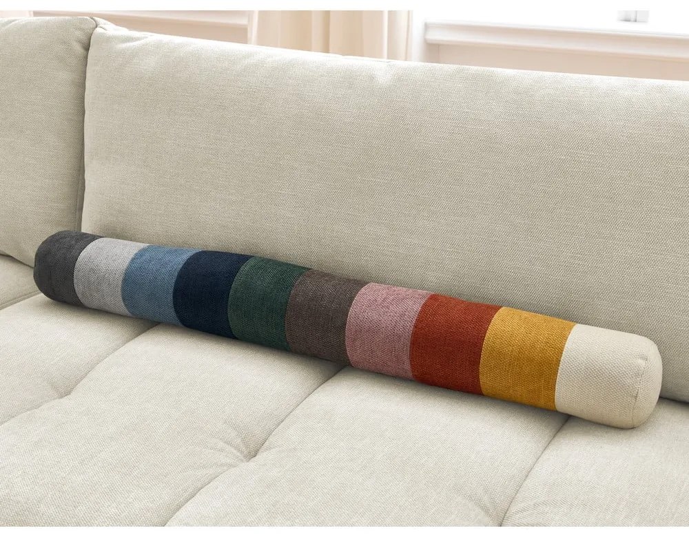 Colțar bej extensibil/cu spațiu de depozitare (cu colț pe partea stângă/în formă de ”L”) Fuji – Bobochic Paris