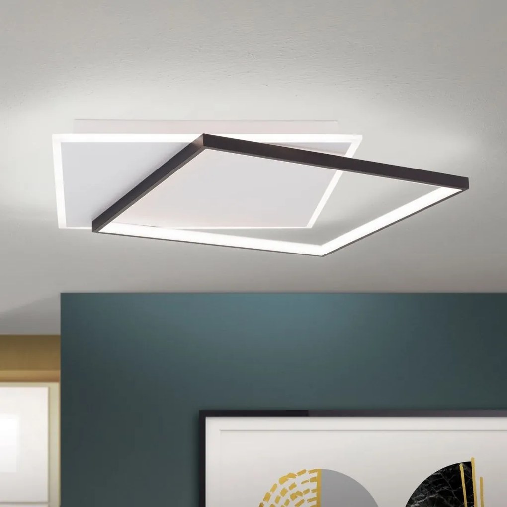 Plafoniera LED design slim EMANUEL negru/alb