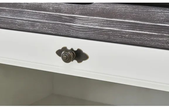 Bufet 2+2Usi + 3Sertare Cabana, Alb & Antracite, 174,4 x 42 x 90 Cm