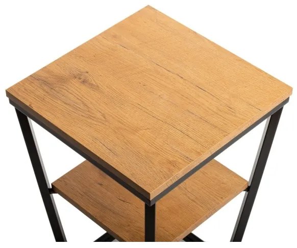 Măsuță laterală EXPAND 57x40 cm neagră/maro