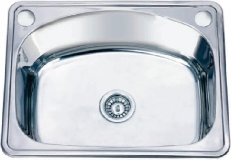 Chiuveta inox Inter Ceramic Alpaca cu o cuva fara picurator finisaj inox lucios 61.5x47.5 cm