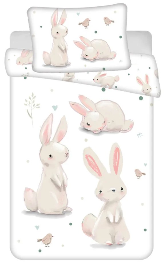 Lenjerie de pat pentru copii iepure Rest 100x135 cm, 40x60 cm