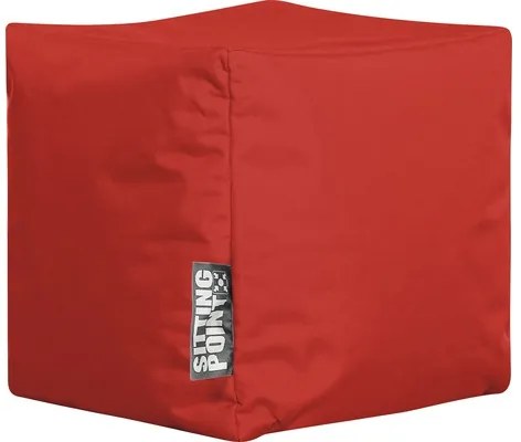 Taburet puf Sitting Point formă cub Scuba roșu 40x40x40 cm