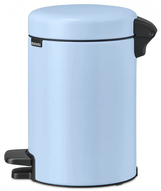 Cos de gunoi cu pedala Brabantia NewIcon 1005524, 3 L, Inchidere lina, Baza antiderapanta, Albastru deschis