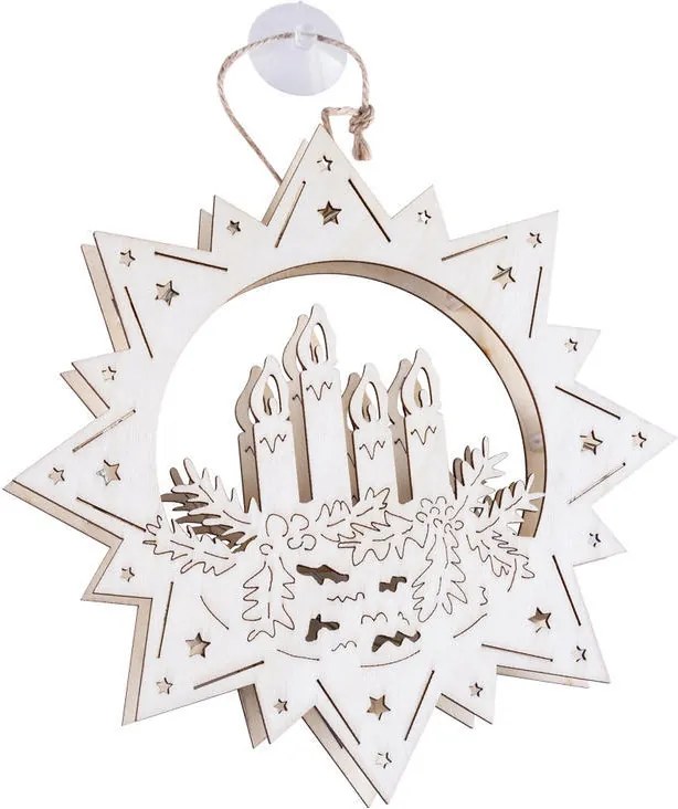 Stea luminoasă din lemn