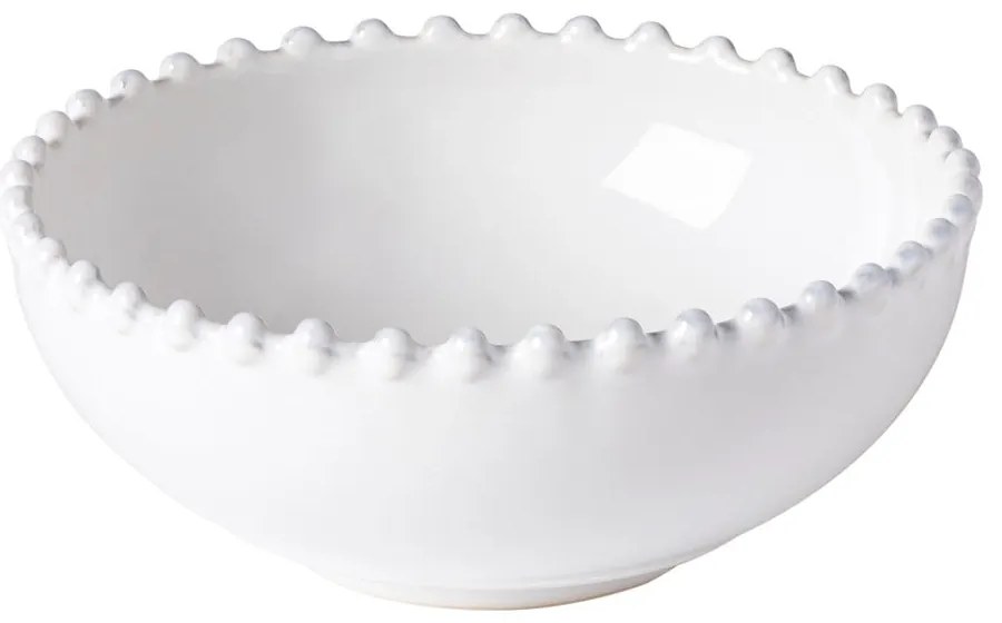 Bol din gresie ceramică Costa Nova Pearl, ⌀ 15 cm, alb