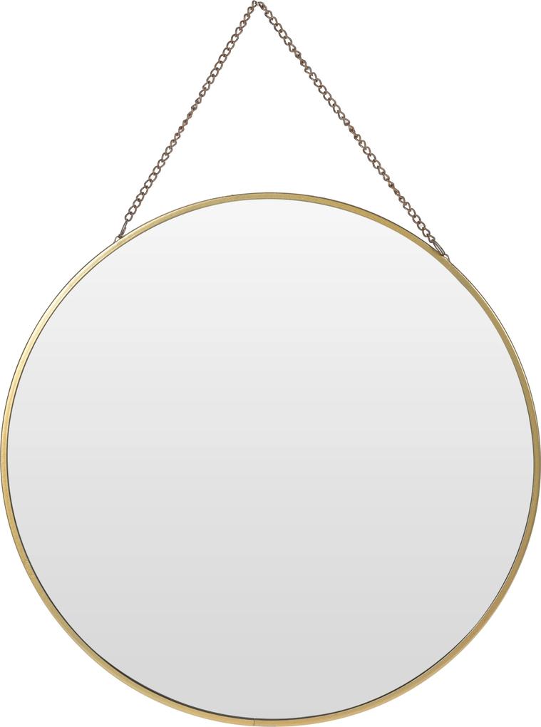 Oglinda de perete cu agatatoare - lant auriu, 29 cm