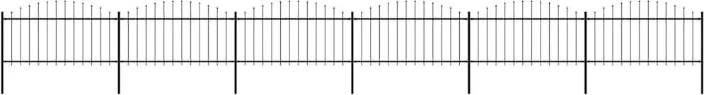vidaXL Gard de grădină cu vârf tip suliță din oțel 1070x150 cm, negru