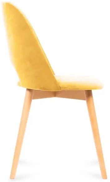 Scaun de dining TINO 86x48 cm galben/stejar deschis