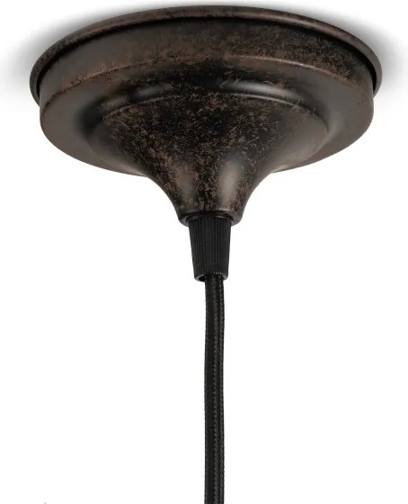 BRILAGI - Pendul cu cablu FORGE 1xE27/60W/230V Ø 22 cm maro