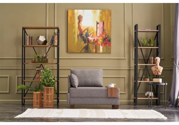 Fotoliu de colț TULA, maro, stânga