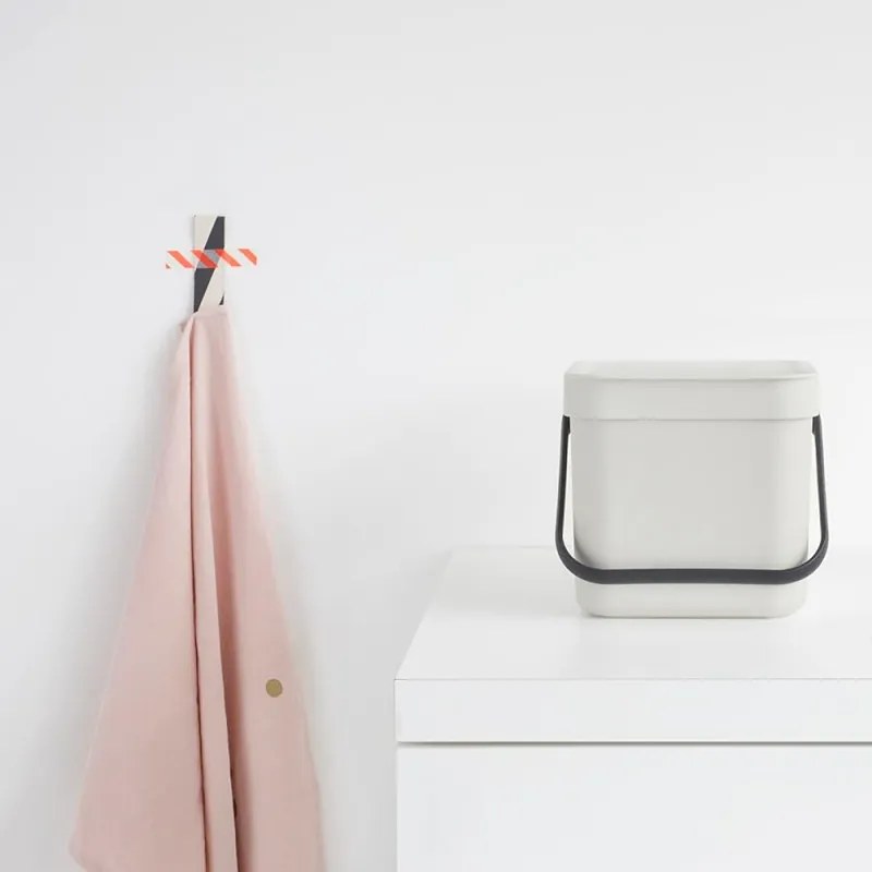 Brabantia Coș de colectare selectivă a deșeurilor Sort&Go 1005514, 6 l, Mâner, Montabil pe perete, Gri deschis